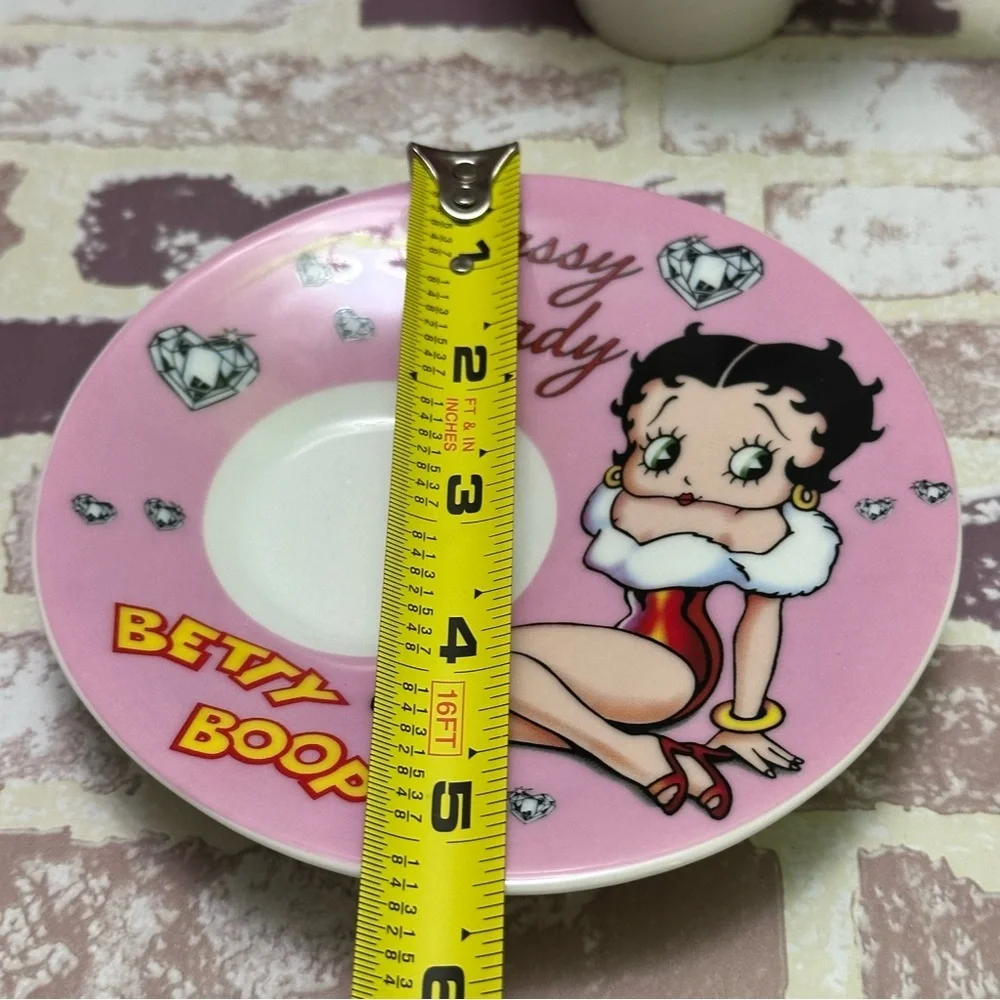 Betty Boop Pink and White Cup and Saucer Set